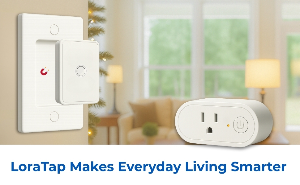 wireless remote wall switch no drilling peel and stick mount RF smart outlet plug and play