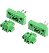 GINTOOYUN 2 Sets 2 Pin 5.08 mm Terminal, 2-Pin Pluggable Screw Terminal Block Connectors, 2P Thro...