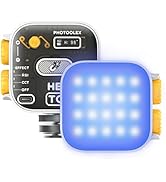 PHOTOOLEX Tofu RGB Camera Light | Full Color RGB LED Light 2500-9900K, Portable LED Video Lightin...