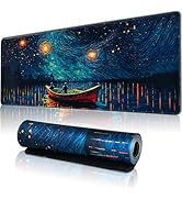 Hopipad Starry Night Large Gaming Mouse Pad for Desk, Desk Mat with Seamed Edges, Waterproof Desk...