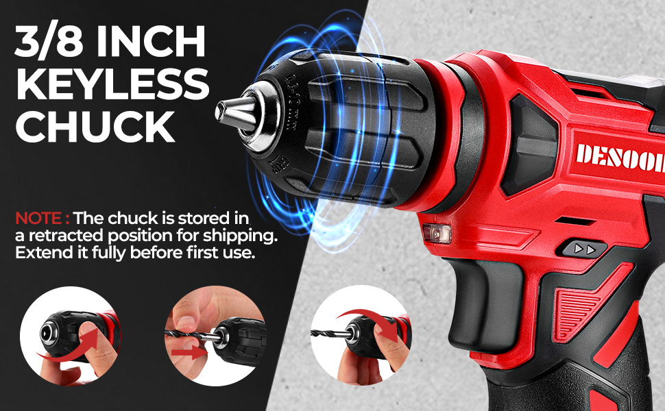 3/8 inch keyless chuck