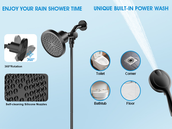 filtered shower heads with handheld spray combo