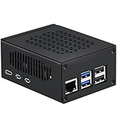 iUniker Metal Case for Raspberry Pi 5, Supports Pi 5 Active Cooler, Hats, Add-on Boards, NVMe Hat...