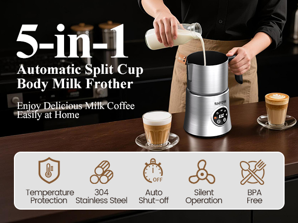 5 IN 1 Electric Milk Frother
