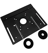Router Table Insert Plate, Aluminum Alloy Router Table Panel, Router Templates, Micro Panel Backi...