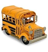 DS. DISTINCTIVE STYLE Handcrated Metal School Bus Retro Classic Vehicle Desk Decor