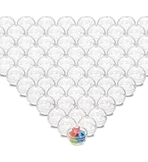 Noamus 200 Pack Gumball Vending Machine Capsules, 1.1 Inch Empty Round Vending Capsules, Clear Ba...