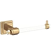 Glacio Clear/Champagne Bronze Contemporary Single Post Toilet Paper Holder