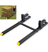VEVOR Pallet Forks, 2000 Lbs Clamp on Pallet Forks 43" Total Length, Tractor Bucket Forks with Ad...