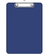 Rimilak Plastic Clipboards with Low Profile Metal Clip, Translucent Clip Board, 12.5 x 9 Inch Let...
