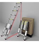 Telescoping Ladder Extension Telescopic Collapsible - 12.5 FT Rv Telescope Foldable Extendable Ta...