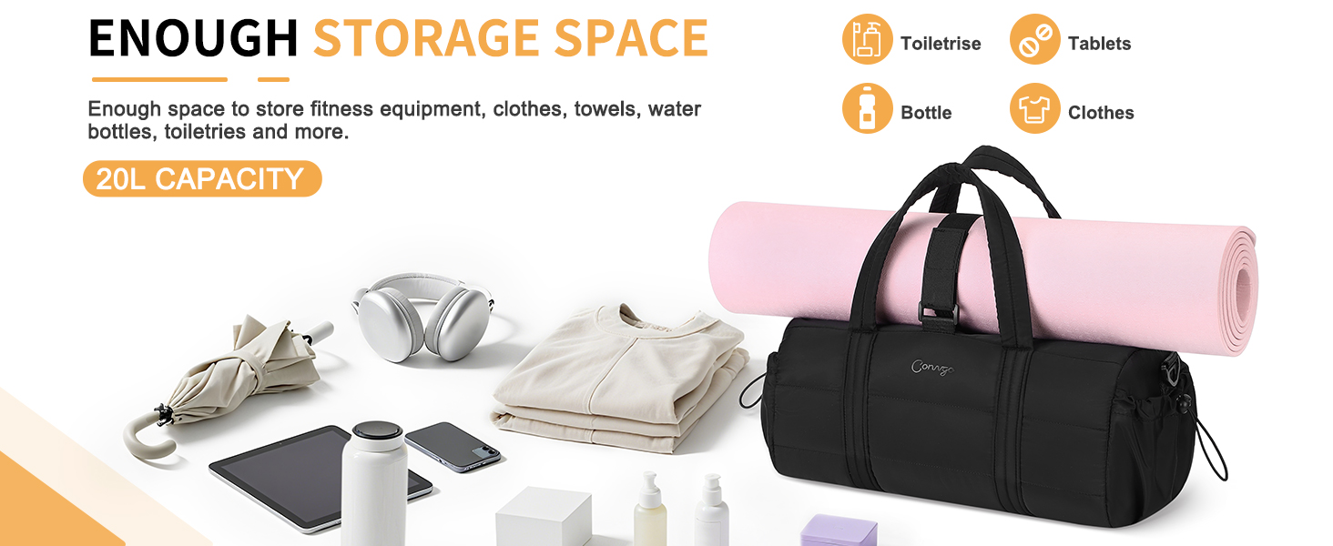 medium gym bag yoga holder