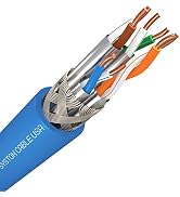 Syston Cable Cat8 Ethernet Bulk Raw Cable 2000MHz 2GHz 40GB Solid Bare Copper S/FTP Individual el...