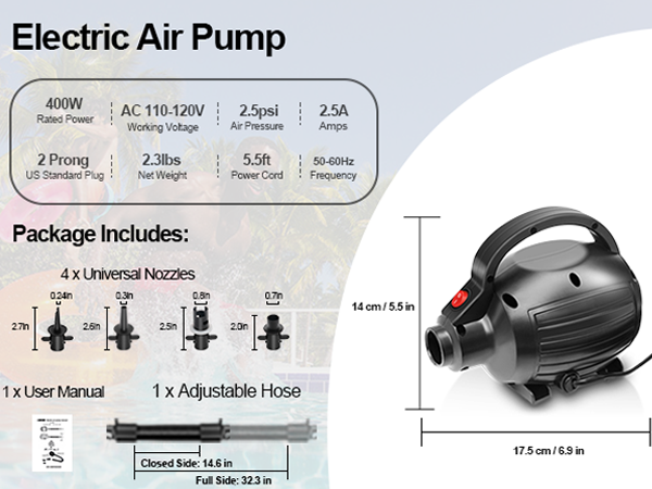 Electric Air Pump for Inflatable Gymnastics Mat