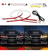 DUOFU365 DRL Strip Light,2PCS 24 Inch Waterproof Flexible Sequential Turn Signal Light,DC 12V Sup...