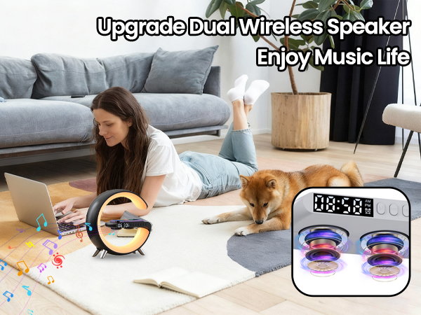 wireless charging alarm clock