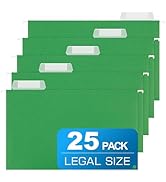 Legal Size Hanging File Folders,25 Packs Legal Hanging File Folders,Green Legal Size Hanging Fold...