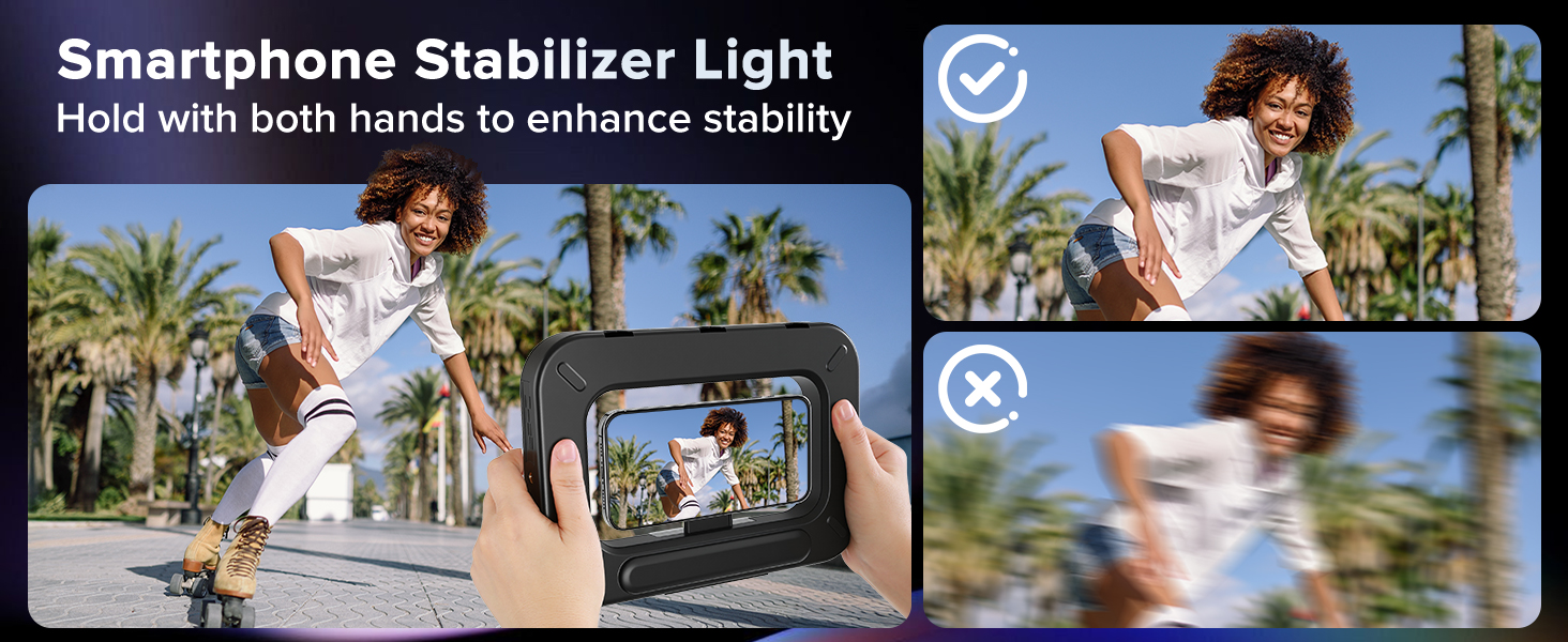 Magnetic RGB Selfie Ring Light for iPhone and Android (with Mini Tripod)
