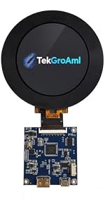 3.4 Inch Round LCD Touch Display 330 nit 800x800,H/D Video&USB Power Port