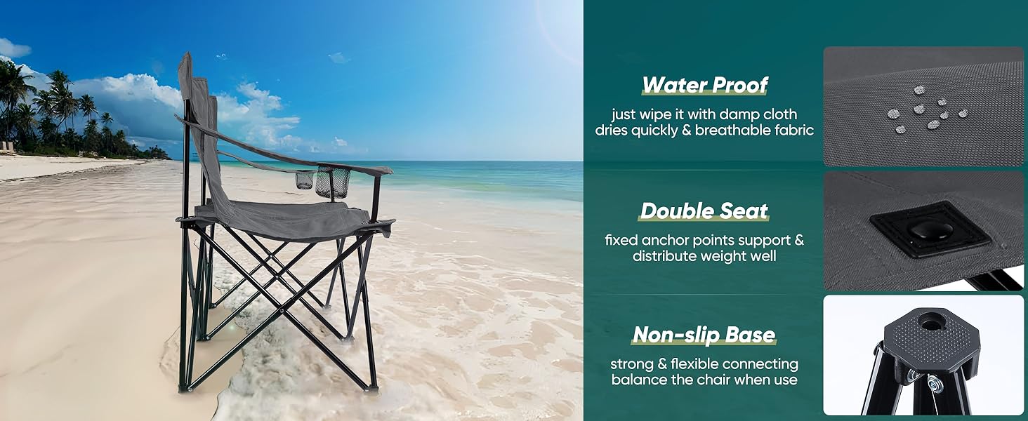 double seat camp chair