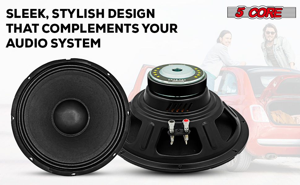5 CORE Speaker Subwoofer 12 Inch PA DJ Subs 200W Max Pro Audio 8 Ohm 30 Oz