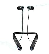 Hmusic H08 Neckband Headphones Bluetooth 6.0,Wireless Neckband Earbuds,Voice Return Mic,35H Batte...