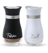 Lonffery Salt and Pepper Shakers Set - Salt Containers for Gifts, Kitchen Decor, Home, RV, Camp, ...