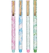 Lilly Pulitzer Felt Tip Pen Set of 4, Colored Pens Fine Point, Colorful Pens for Note Taking and ...