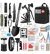 Survival Kit, Survival Gear First Aid Kit Compatible Bag and Emergency Tent, Outdoor Adventure