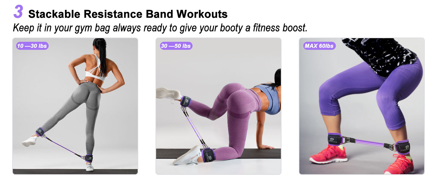 Ankle Resistance Bands with Cuffs