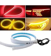 YM E-Bright DRL Led Strip Light for Car Motorcycle Led Headlight Strip for Daytime Running Turn S...