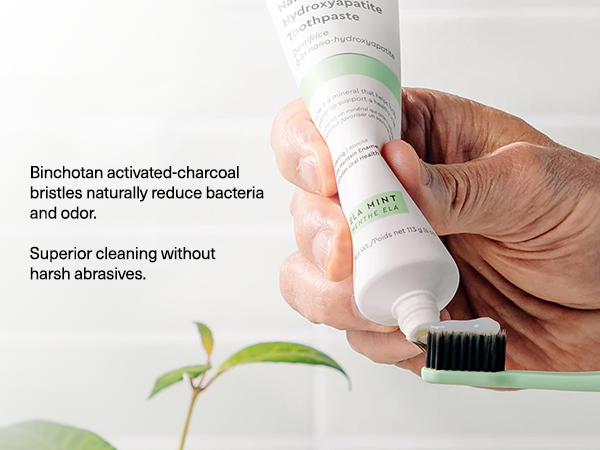 binchotan activated-charcoal bristles