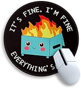 Dumpster on Fire Round Mouse Pad