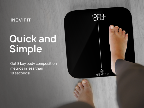 I-SS002 - INEVIFIT - Best Bluetooth Smart Digital Bathroom Scale - Premium A+ - Mobile