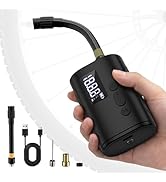 Vinid Mini Bike Pump Brushless with Digital Pressure Gauge – Ultra Portable 120PSI Electric Recha...