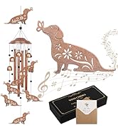 YHmall Dachshund Dog Wind Chimes for Outside, 35" Dachshund Gifts for Women Mom Men Friend Grandm...