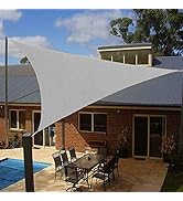 Artpuch 12' x 12' x 12' Triangle Sun Shade Sails Grey UV Block Shelter Canopy for Patio Garden Ou...