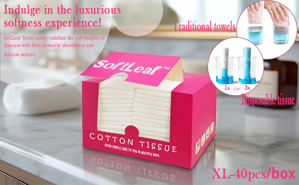 SoftLeaf Ultra Soft Makeup Remover Dry Wipes xl (25cm x 30cm)