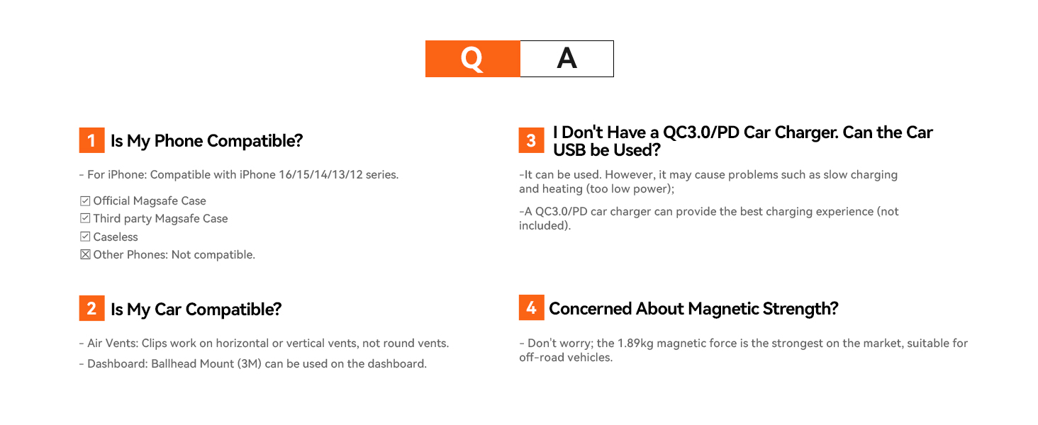 MagSafe Car Mount Charger