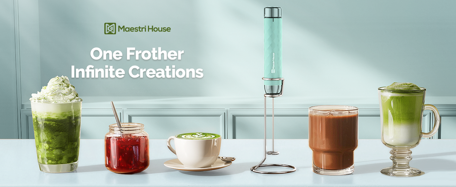 milk frother with 3 whisk