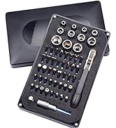 Steinwhale 54pcs Mini Ratchet Screwdriver Set with 1/4" S2 Steel Bits, 90 Degree Right Angle Reve...