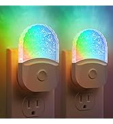 Briignite Night Light Plug in, RGB Night Lights Plug into Wall 2Pack, Dimmable NightLight, Soft W...