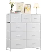 Accver Dresser with 9 Drawers for Bedroom, Fabric Clothes Cabinet for Closet, Anti-Tip Storage Dr...