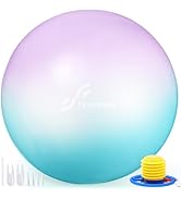 Sportneer Extra Thick Exercise Ball - 25.6''Yoga Ball with Quick Pump - Anti-Burst and Slip Resis...