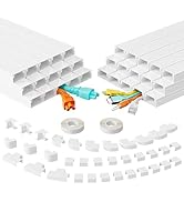 Wuitaouy 425in TV Cord Hider Wall, Cord Covers for 2-3 Wires on Wall, Easier Set-up Cable Hider W...