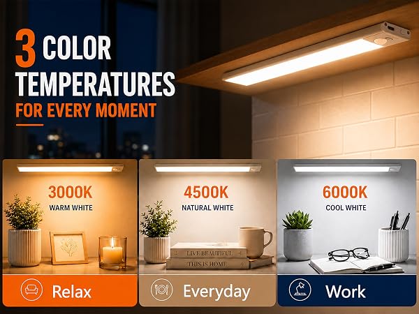 3 COLOR TEMPERATURES
