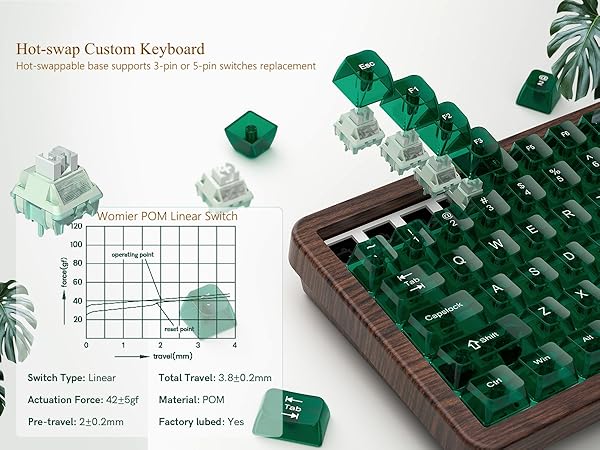 keyboard 75% Wireless Mechanical Custom Keyboard RGB Hot Swappable