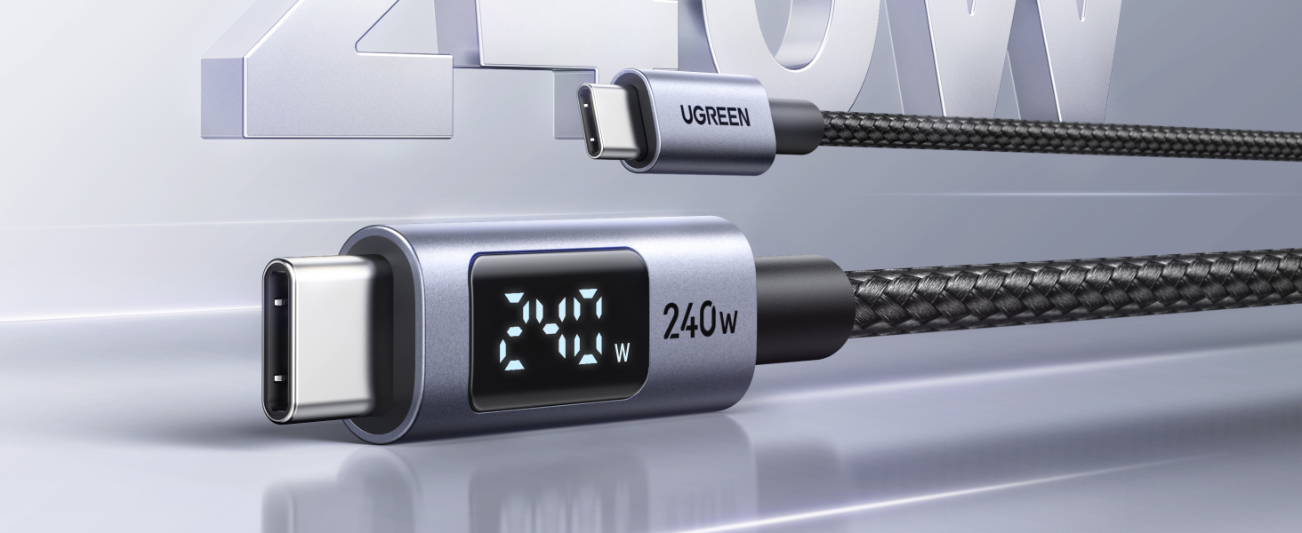 240W LED Display USB C to USB C Cable