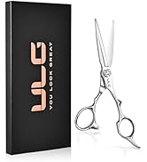 ULG Professional Hair Cutting Scissors 6.7”, Japanese 440C Stainless Steel, Barber Shears with Ad...