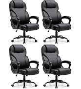 Shintenchi High Back Executive Office Chair, Ergonomic PU Computer Desk Chair with 3-Level Tilt, ...